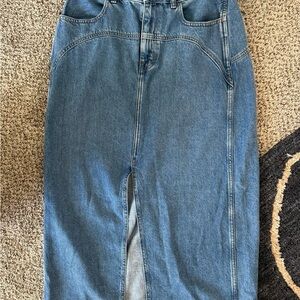 NWT Madewell Denim Western Maxi Skirt in Emario Wash